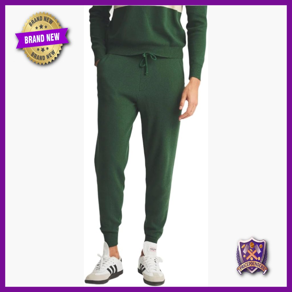 Men's Cotton Cashmere Joggers Drawstring Waist Sweatpants Active
